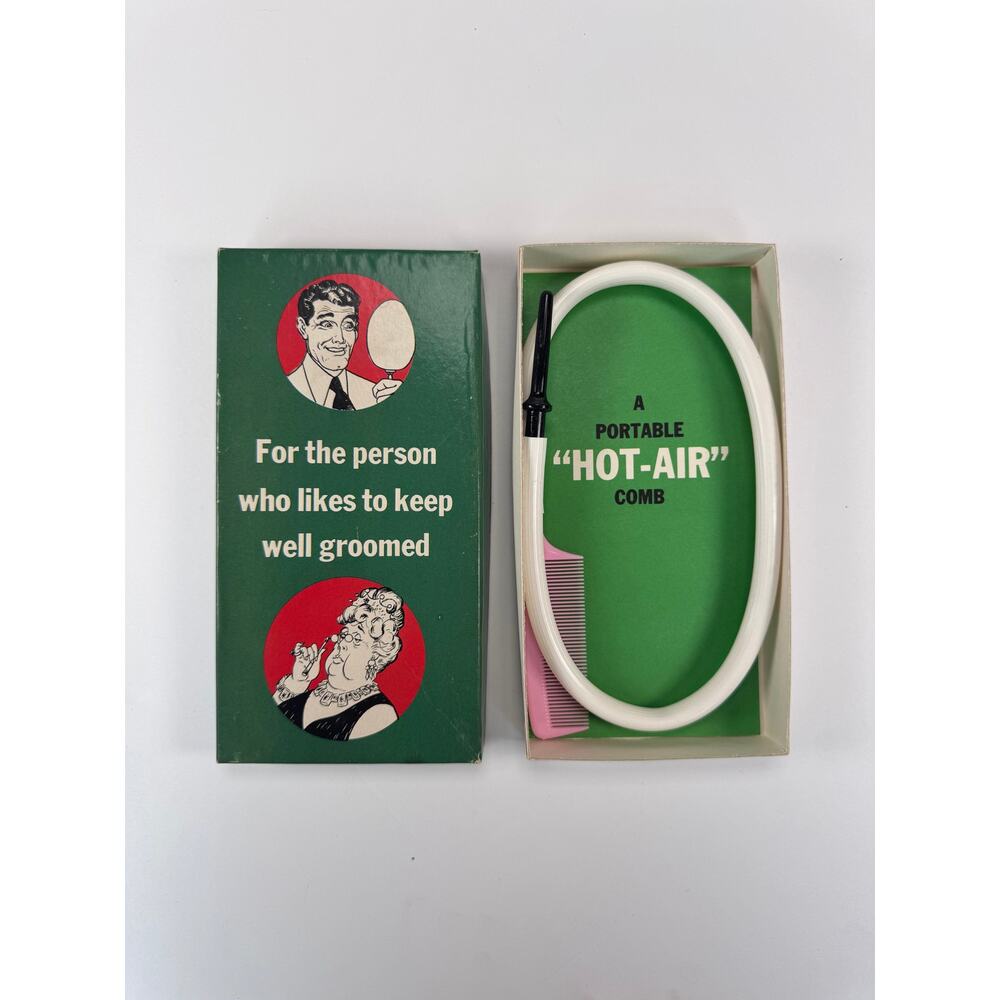 Vintage Novelty Gag Gift - "A Portable Hot-Air Comb" Well-Groomed Person Joke
